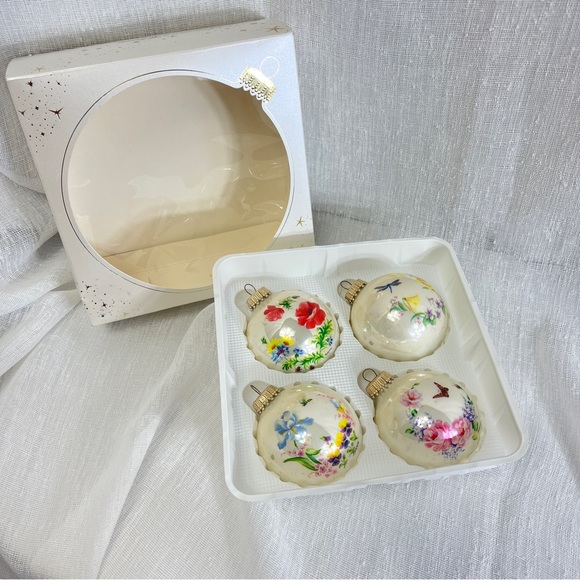 🎄American Classic Bronner’s Vintage Christmas Ornaments Glass Floral - Picture 4 of 6